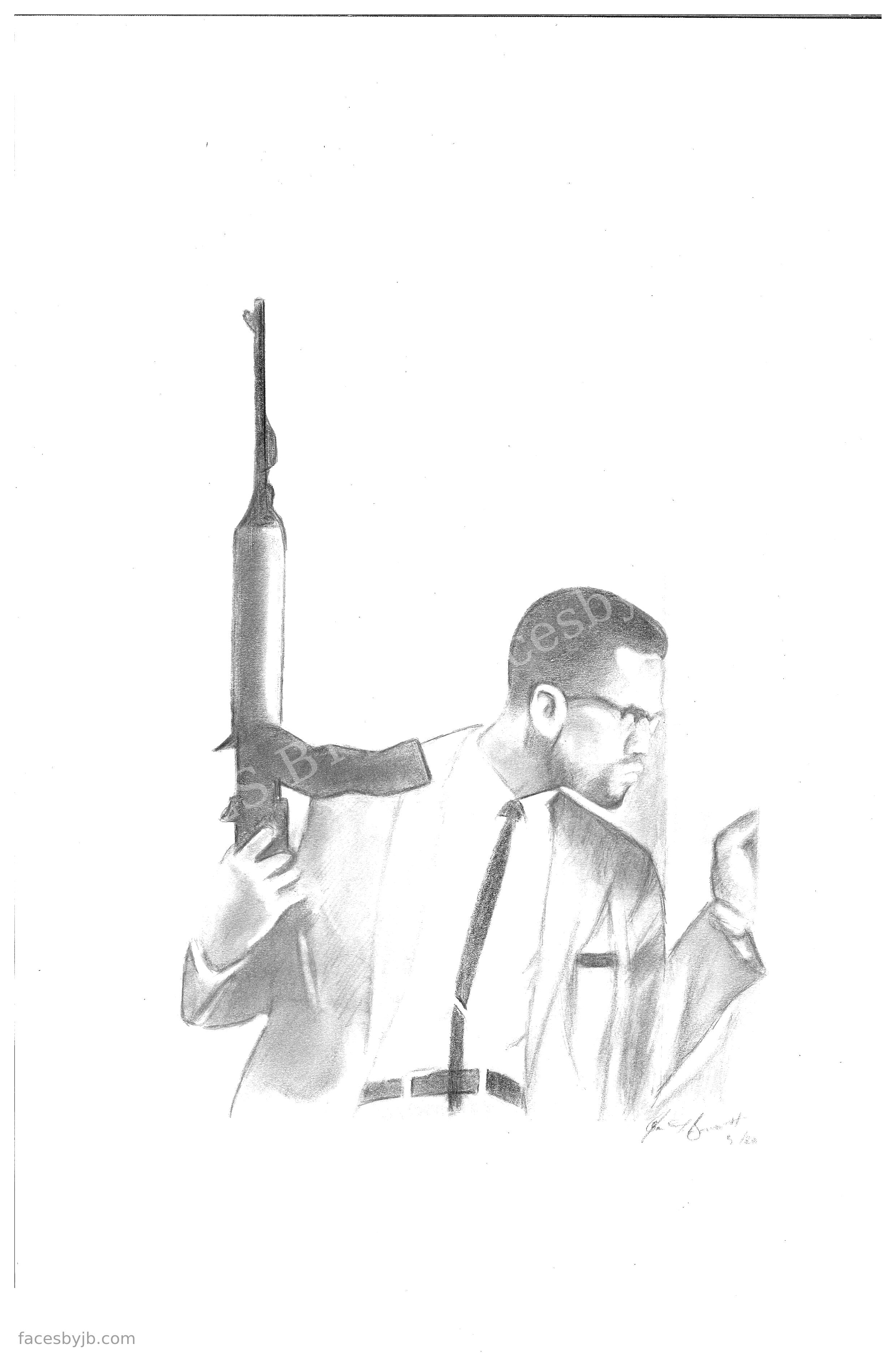 Malcolm X (Seventh Study) — Digital Print