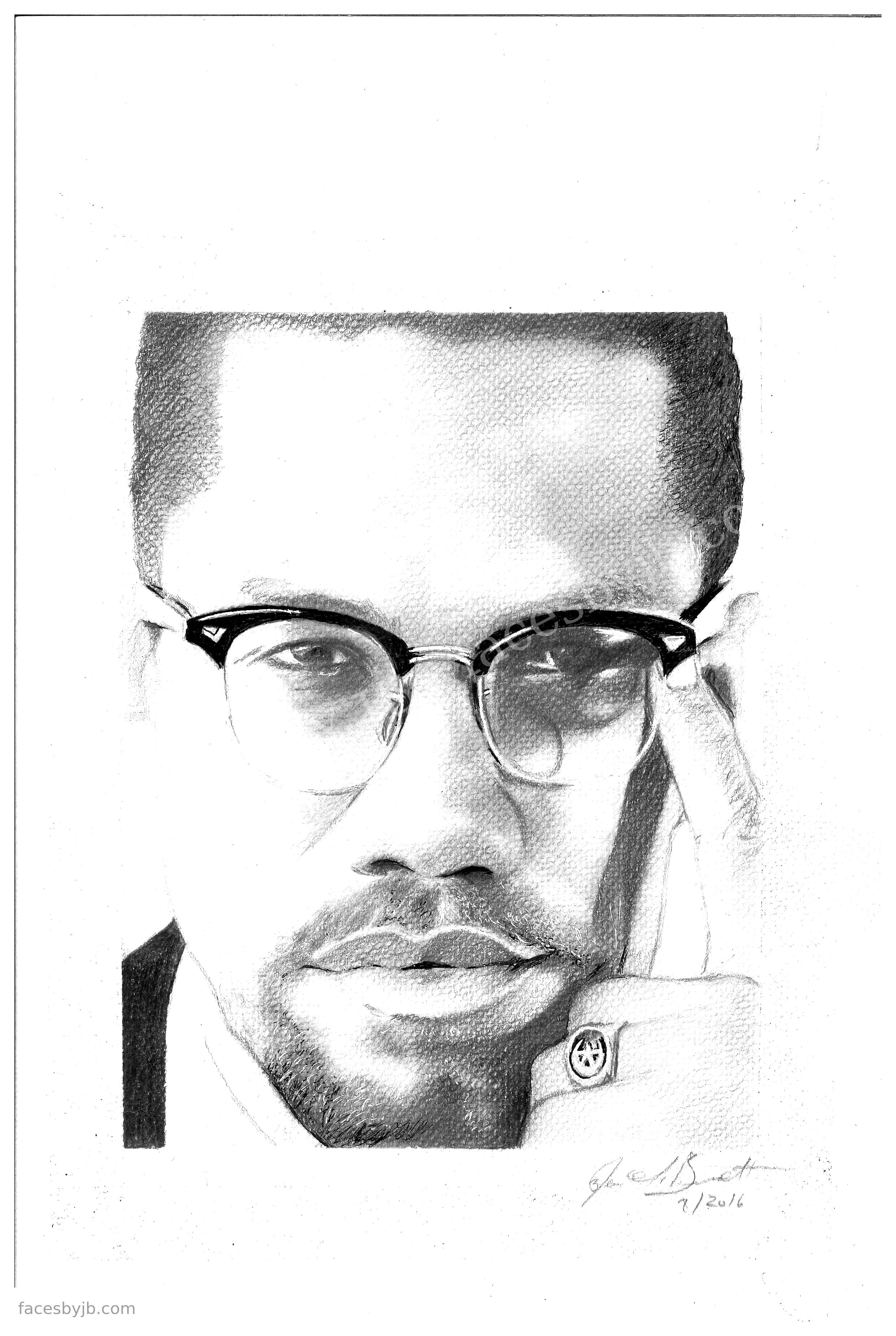 Malcolm X (Eighth Study) — Digital Print