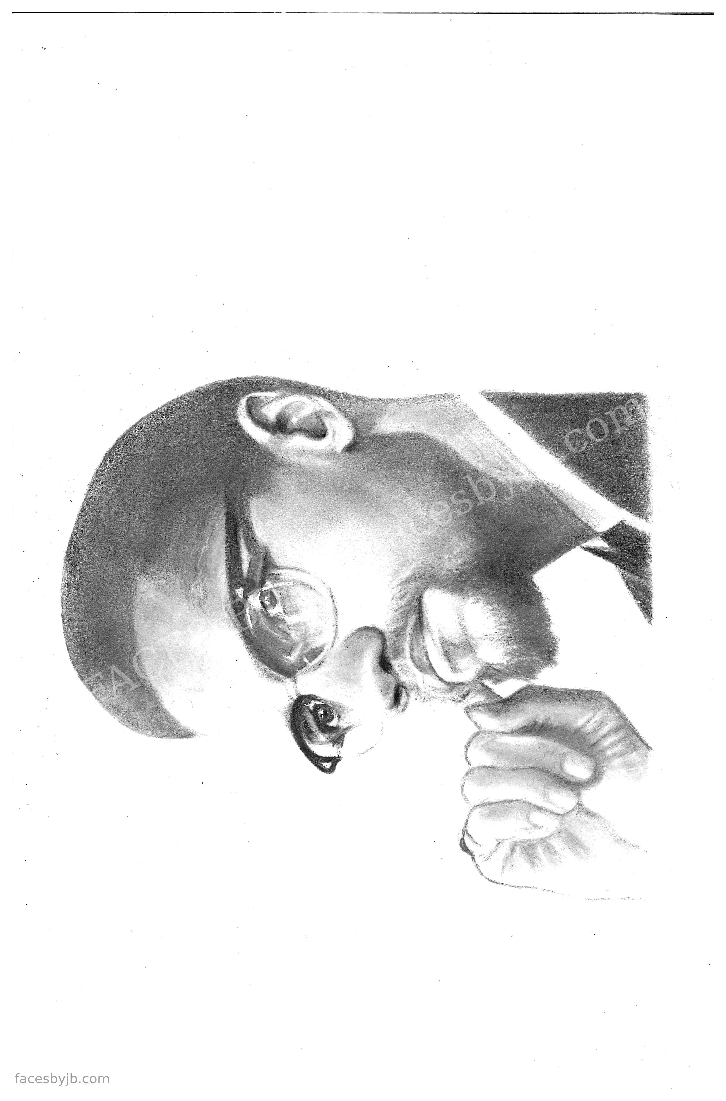 Malcolm X (Tenth Study) — Digital Print