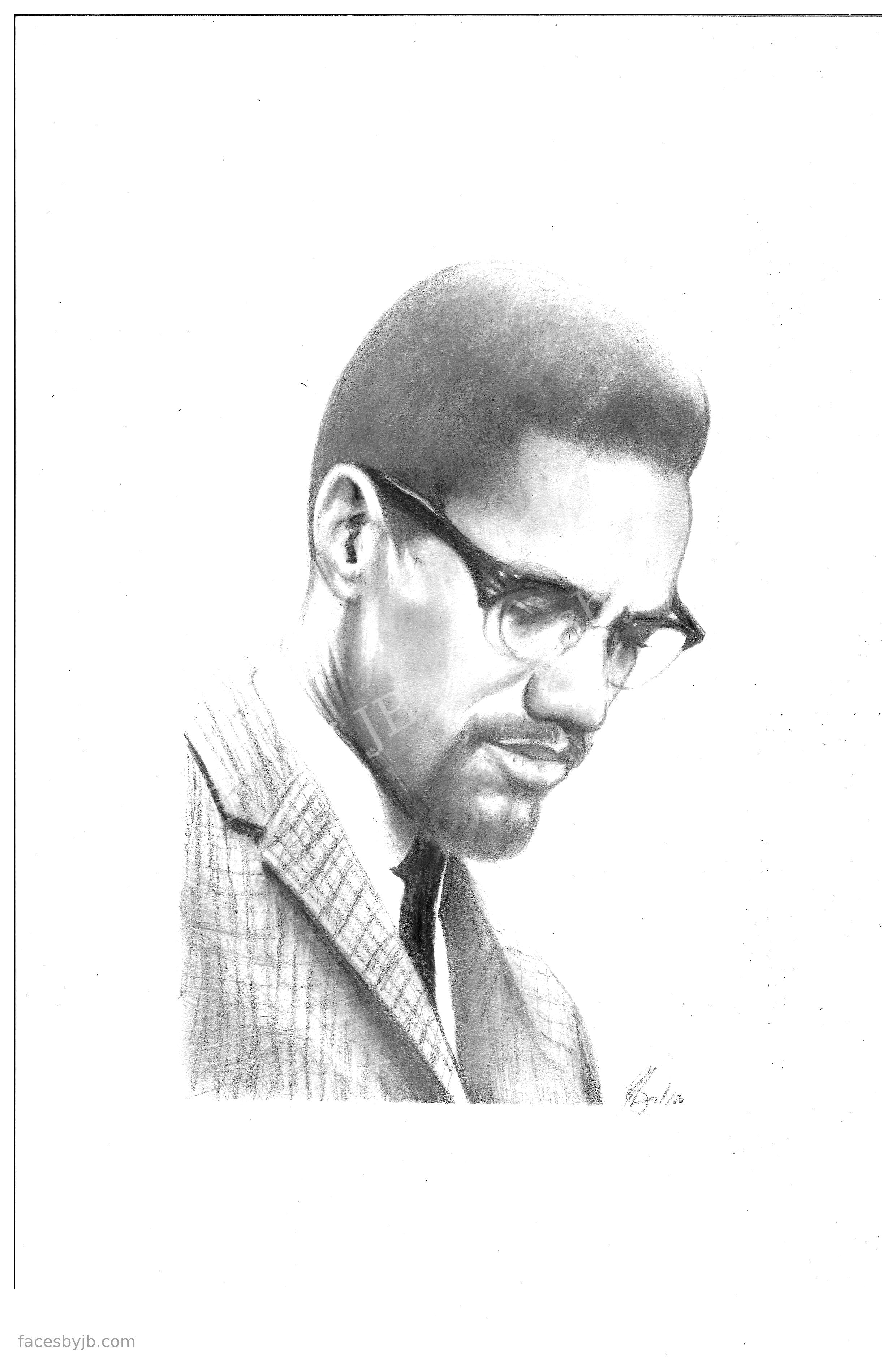 Malcolm X (Eleventh Study) — Digital Print