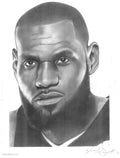 LeBron James — Graphite Portrait Print